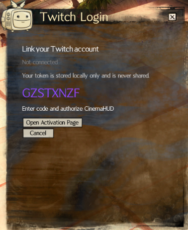 Twitch Login Window